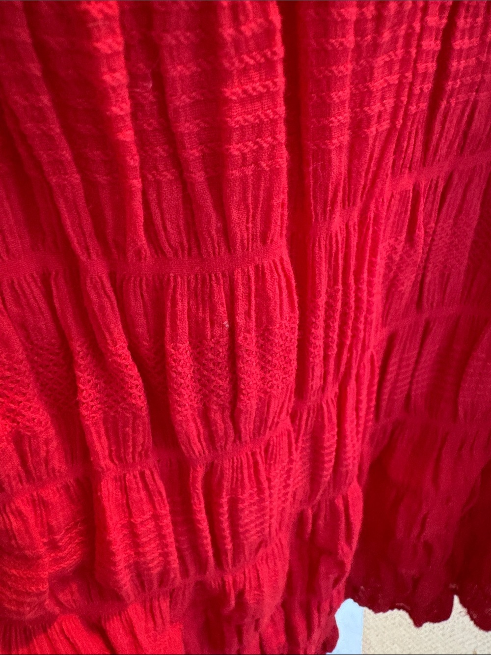 Max Studio Red Textured Maxi Skirt - Picture 6 of 6